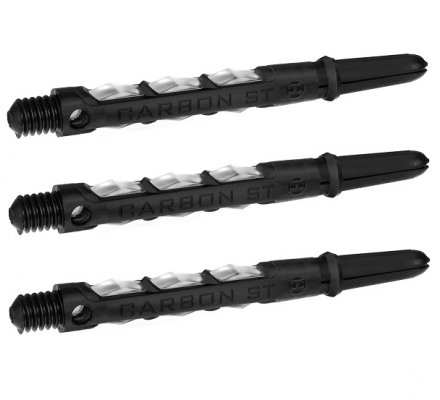 Tiges de fléchettes Harrows Carbon ST Medium Black/Clear