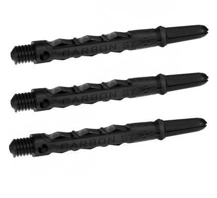 Tiges de fléchettes Harrows Carbon ST Medium Black