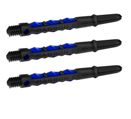 Tiges de fléchettes Harrows Carbon ST Medium Black/Bleu