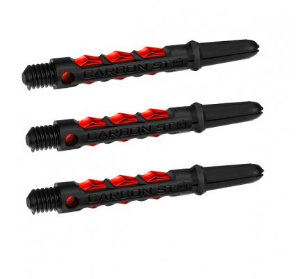 Tiges de fléchettes Harrows Carbon ST intermédiaire Black/Rouge